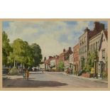 *Leonard Russell Squirrell (1893-1979) pencil and watercolour - Dedham High Street, signed, 33cm x 5