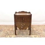 George III mahogany bedside cupboard