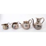 Victorian silver four piece tea and coffee set, Sheffield 1895