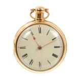 William IV 18ct gold pair cased pocket watch by Litherland & Davies, Liverpool.