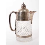 Fine Quality Victorian silver mounted cut glass lemonade jug.