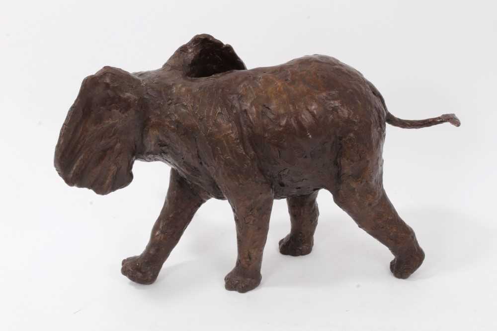 Margot Dent, contemporary, bronze resin sculpture of an elephant - Image 2 of 4