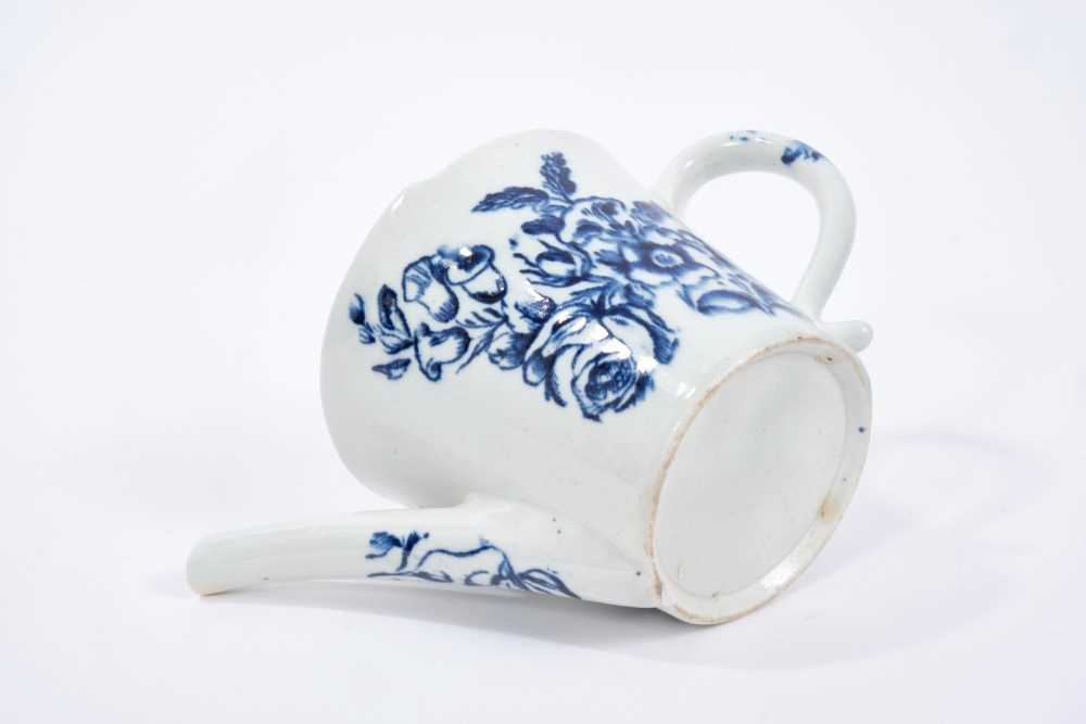 Lowestoft feeding cup, cylindrical, printed with flower sprays, c.1775 - Image 2 of 4