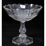 Group of 19th century and later cut glassware, including a centrepiece, finger bowl, decanter, drink
