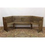 Unusual Victorian pine pew