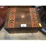 Inlaid wooden sewing box