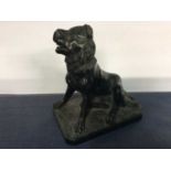 Grand Tour carved serpentine model of a dog