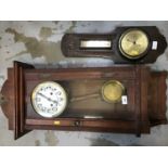 Regulator wall clock and a barometer (2)