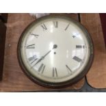 19th Century mahogany cased wall dial clock