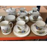 Set of Beatrix Potter teacups and saucers