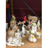 Group of Russian porcelain animals and other animal figures