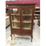 Edwardian mahogany display cabinet