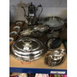 Collection of various silver plate