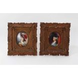 Pair of 19th century Berlin style painted porcelain plaques
