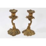 Late 18th / early 19th century ormolu rococo candlesticks