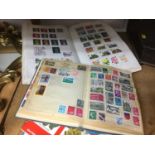 Group of stamps loose and in albums