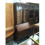 1930's oak bureau bookcase