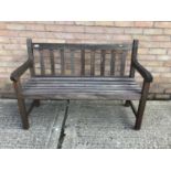 Teak garden bench