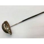 Georgian silver toddy ladle