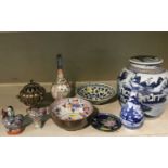 Collection of Chinese ceramics to include 18th century Batavia ware bowl