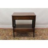 Regency mahogany washstand with hinged top, marble interior