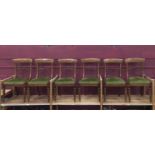 Six mahogany William IV bar back chairs