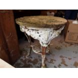 Victorian white painted cast iron pub table