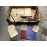 Collection of assorted ephemera to include maps, newspapers, booklets and other ephemera (1 box)