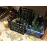 Large collection of glass and ceramic bottles, including East Anglian interest