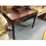 Early 19th century mahogany two drawer side table