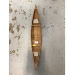 Scratch built model canoe