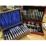 Two cased canteens of cutlery