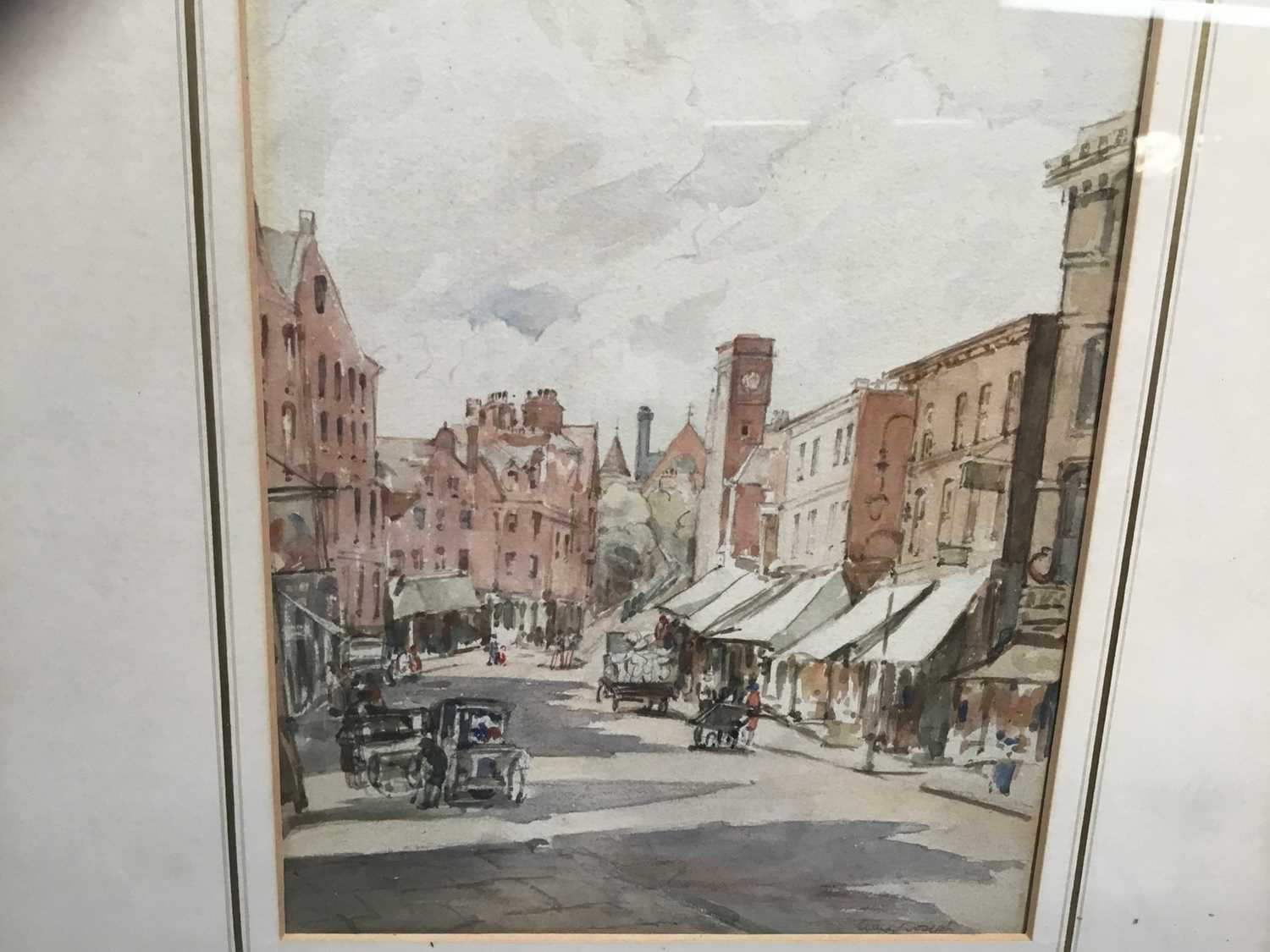 Amy Joseph (1876-1961) watercolour - London street scene - Image 2 of 2