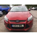 2013 Ford Focus 1.6 petrol, Automatic, Reg. No. EK13 NNL , mileage circa 30,000, finished in red, M