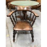 Old spindle back captains chair