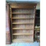 Antique pine open bookcase with adjustable shelves
