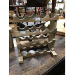 Light oak wine rack