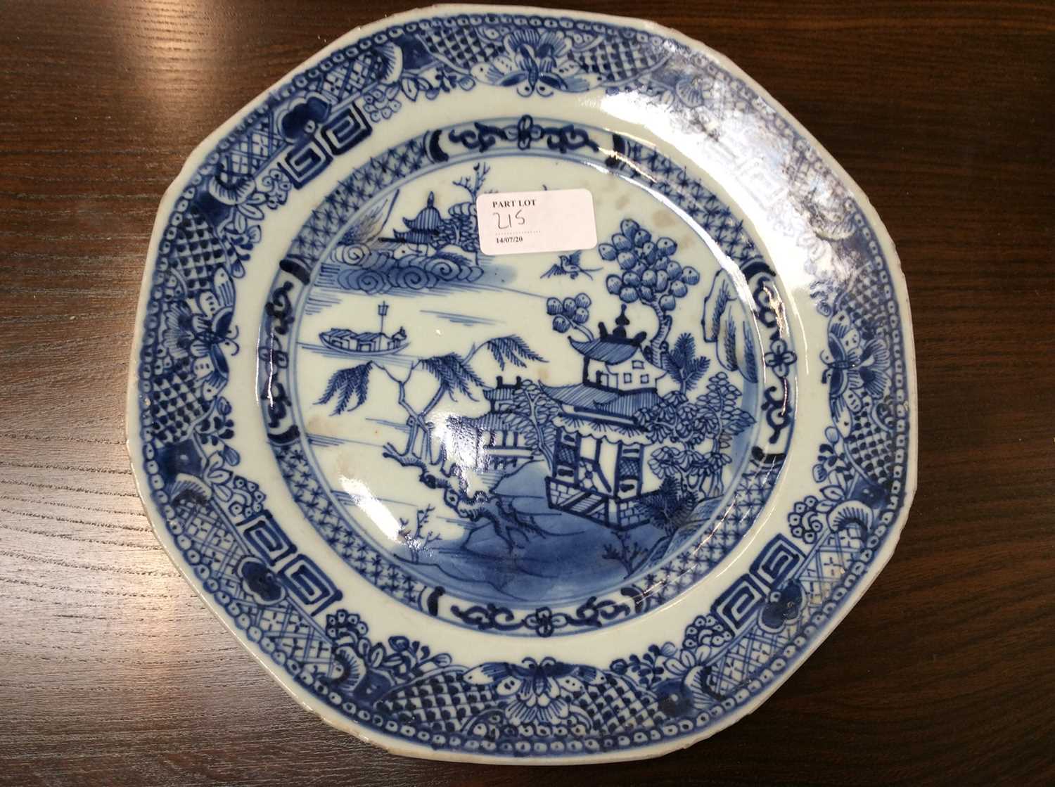 Four 18th century Chinese blue and white plates - Image 6 of 10