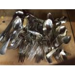 Collection of old silver plated flatware