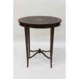 Edwardian painted rosewood oval table