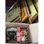 Group of mixed pictures and sundries including chess set