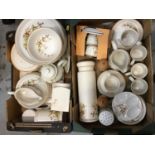 2 boxes of Harvest Ware tea and dinner wares