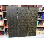 Three Chinese embossed panels