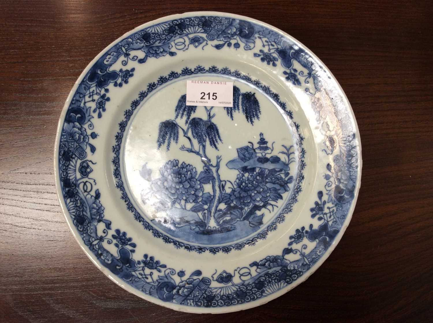 Four 18th century Chinese blue and white plates - Image 2 of 10