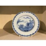 18th century English delft plate