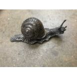 Continental low grade silver model of a snail
