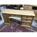Pine kneehole desk