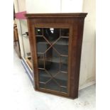 Victorian glazed hanging corner cupboard