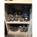 Collection of mostly Westerwald salt glazed stoneware jugs and other items