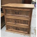 Hardwood chest of three drawers